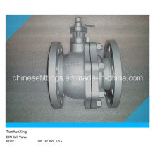 F4 DIN Flange Floating Casting Stainless Steel Ball Valve